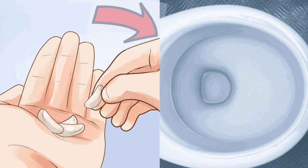 Put a clove of garlic inside the toilet for this brilliant reason