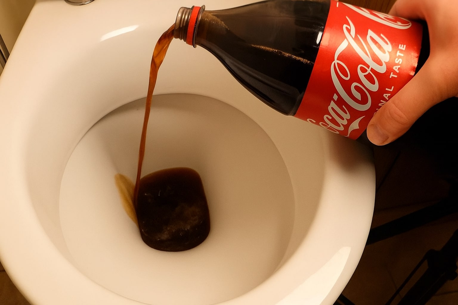 Pour Cola Into Your Toilet and See What Happens Next