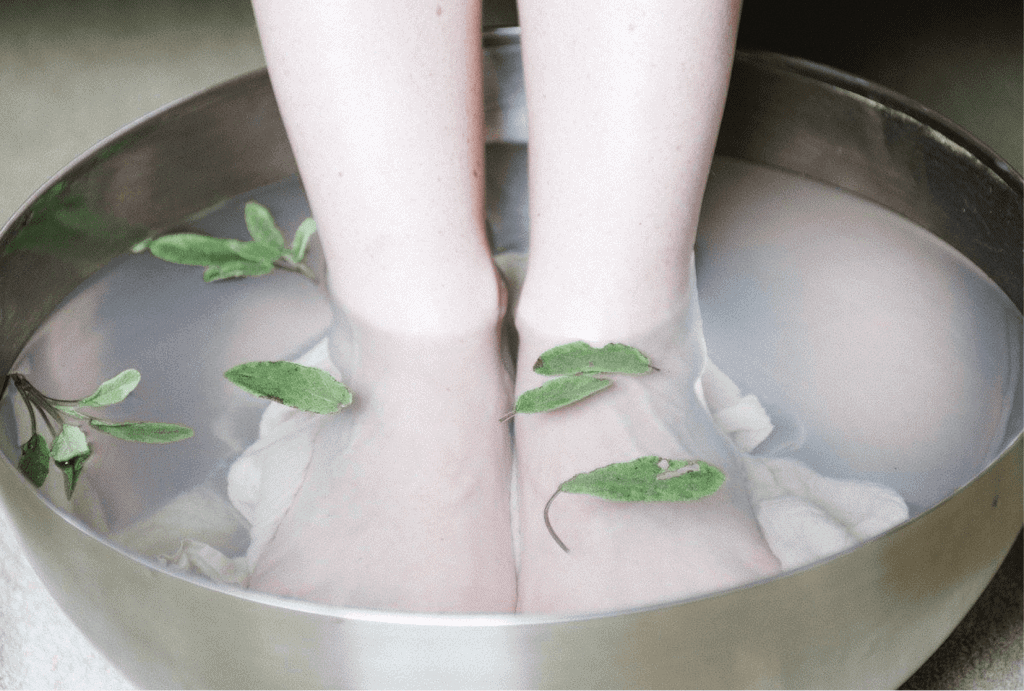 Put your feet in a bath with vinegar and see what happens next!