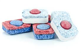 You can also use dishwasher tablets for these things at home!